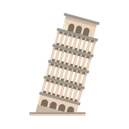the tower pisa in Italyのイラスト素材
