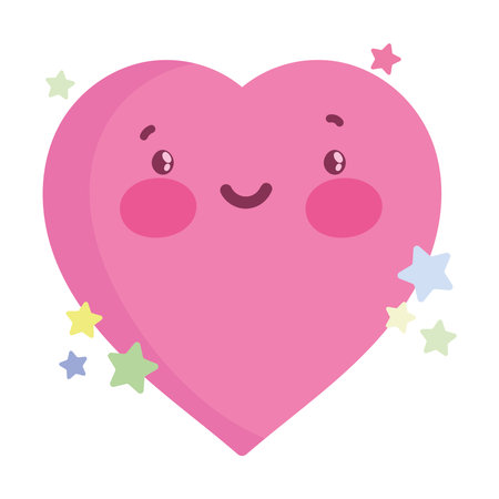 smiling Love heart cuteのイラスト素材