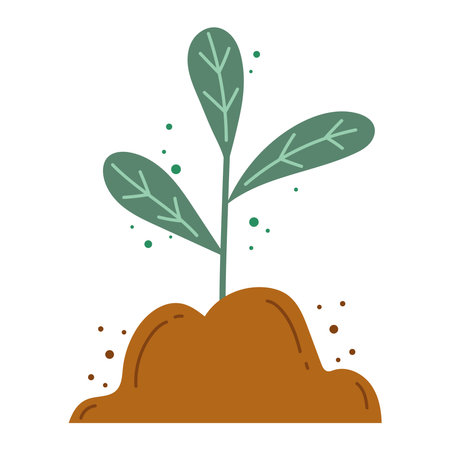 Growing plant nature growth and developmentのイラスト素材