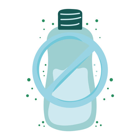 bottle water ecology iconのイラスト素材