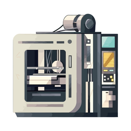 Modern machinery industry scientific innovationのイラスト素材