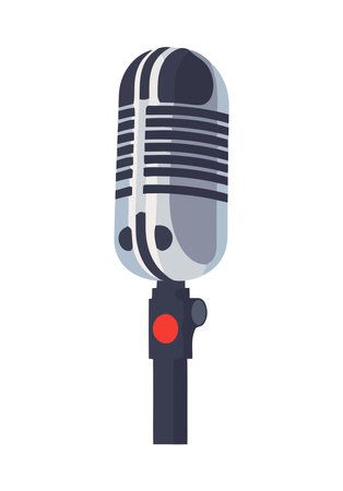 metallic microphone equipmentのイラスト素材