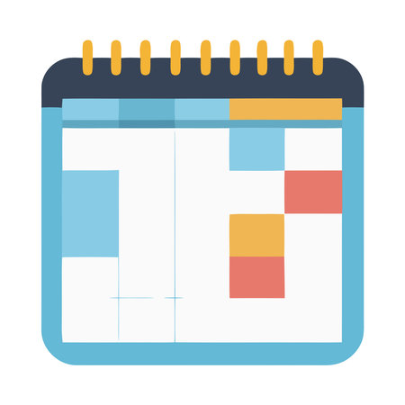 Flat vector illustration design of a calendar pageのイラスト素材