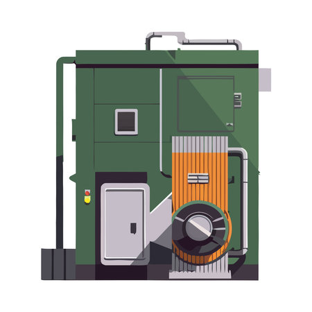 industry equipment on white backgroundのイラスト素材