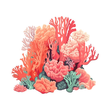 Underwater nature sea life coral reefのイラスト素材