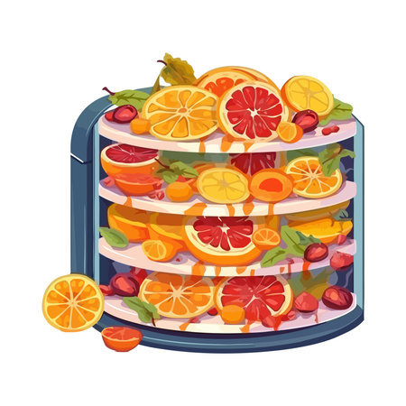 Fresh citrus vector illustration, fruity and sweetのイラスト素材