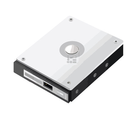 Data archives stored on metallic hard driveのイラスト素材