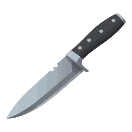 Metallic knife symbol at edge of dangerのイラスト素材