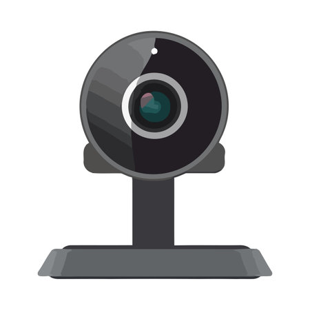 Modern camera icon symbolizing surveillanceのイラスト素材