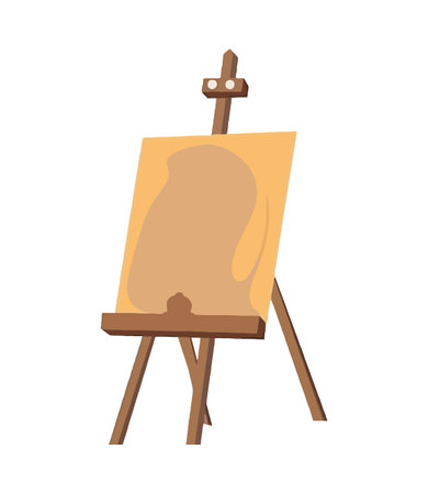 Artist painting on an easel with creativityのイラスト素材