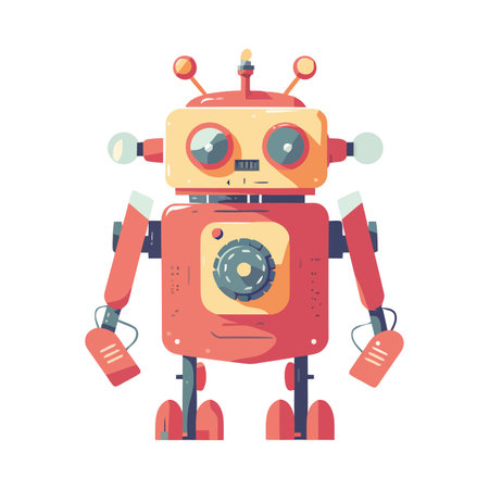 Cute robotic toy futuristicのイラスト素材