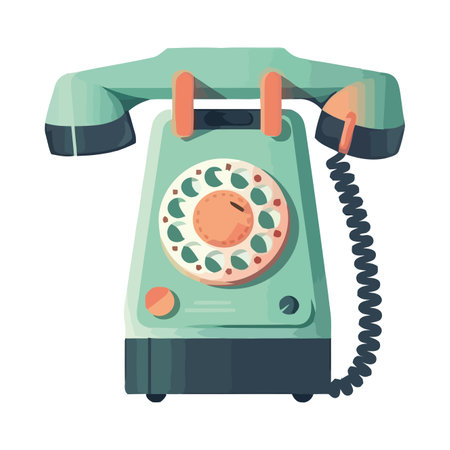 old telephone with retro technologyのイラスト素材