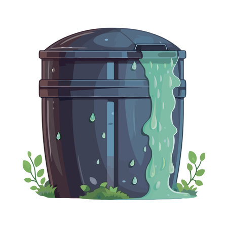 pouring water storage tankのイラスト素材