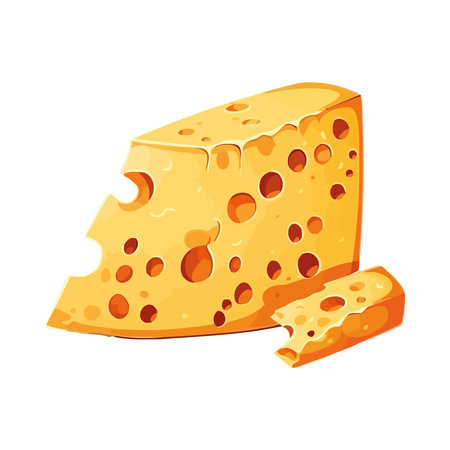 Fresh cheese slice, perfect for lunchのイラスト素材