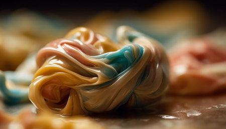 Freshly cooked gourmet meal with selective focus generated by artificial intelligenceの素材