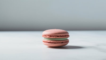 Gourmet French macaroon stack, a sweet indulgence generated by artificial intelligenceの素材