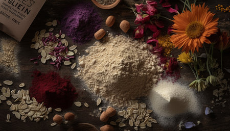 Organic herb leaf, fresh and healthy eating generated by artificial intelligenceの素材