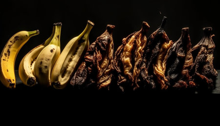 Fresh organic fruit and vegetable snack bunch generated by artificial intelligenceの素材