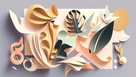 Autumn leaves adorn elegant floral wallpaper design generated by artificial intelligenceの素材