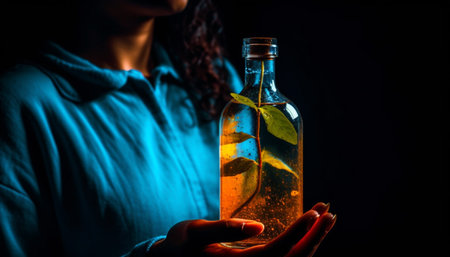 Men and women drinking wine at bar generated by artificial intelligenceの素材