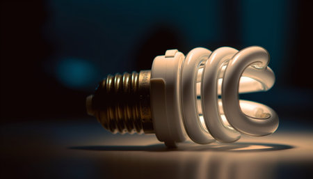 Glowing electric light sparks bright innovative ideas generated by artificial intelligenceの素材