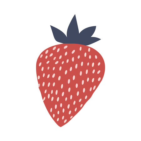Juicy strawberry fruit icon isolatedのイラスト素材