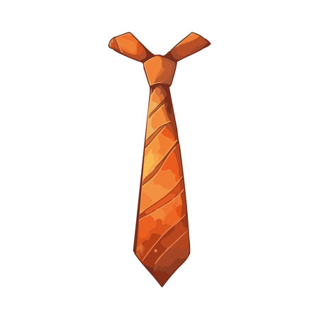 Silk necktie symbolizes elegance in men fashionのイラスト素材