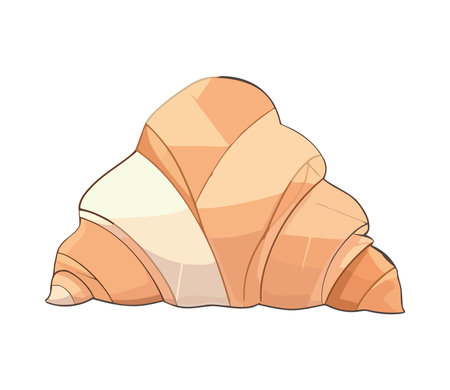 French baked good croissantのイラスト素材
