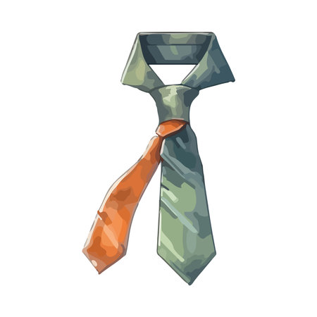 Silk necktie symbolizes elegance and success in businessのイラスト素材
