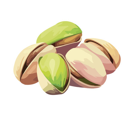Healthy snack Fresh fruit nut mixのイラスト素材
