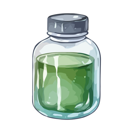 Transparent bottle of medicineのイラスト素材