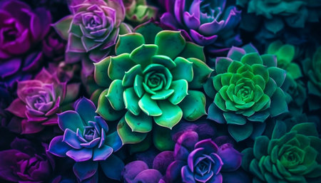 Vibrant chrysanthemum bouquet, beauty in nature collection generated by artificial intelligenceの素材