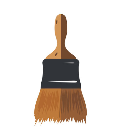 Wooden Paintbrush toolのイラスト素材