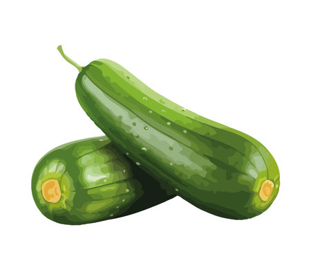 Healthy eating Fresh organic cucumberのイラスト素材