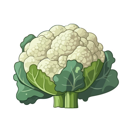 Fresh organic cauliflower vegetableのイラスト素材