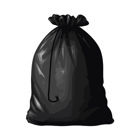 Full burlap sack of dirty laundry heapのイラスト素材