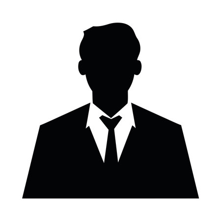 Corporate businessman silhouette, leadershipのイラスト素材