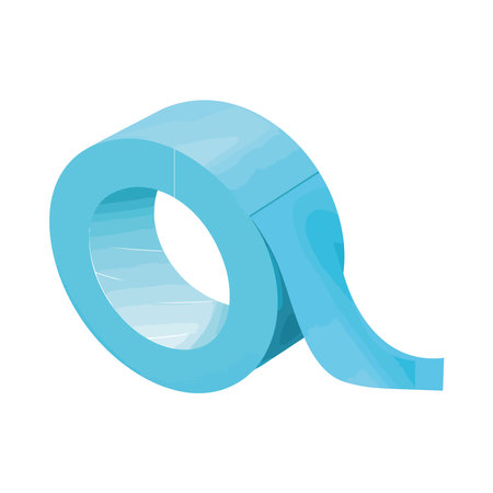 blue adhesive tape isolated iconのイラスト素材