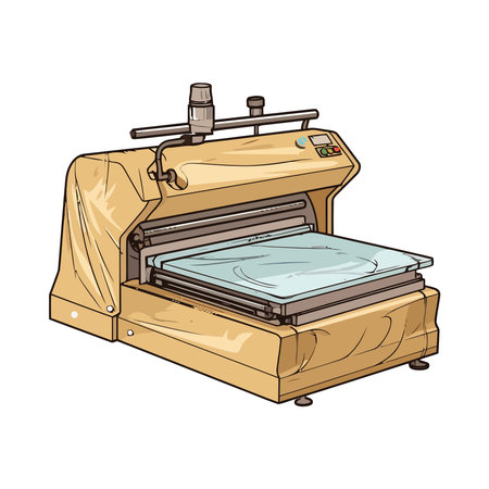 old machinery format printerのイラスト素材
