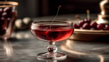 A luxurious celebration with gourmet food, wine, and cocktails generated by artificial intelligenceの素材
