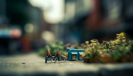 Cycling men enjoy outdoor summer activity, transportation on bicycle wheels generated by artificial intelligenceの素材