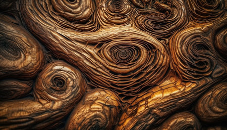 The ornate seashell spiral shape inspires abstract underwater fractals generated by artificial intelligenceの素材