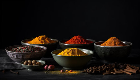 Spice up your cooking with a variety of Indian seasonings generated by artificial intelligenceの素材
