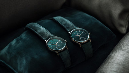 A shiny chrome wristwatch, a symbol of modern elegance and success generated by artificial intelligenceの素材