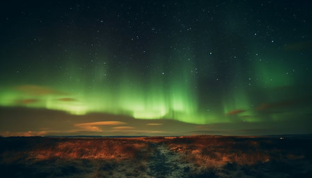 Travel through vibrant star fields, witness nature majestic beauty generated by artificial intelligenceの素材