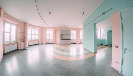 Modern design meets elegance in bright, clean apartment entrance hall generated by artificial intelligenceの素材