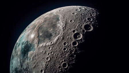 Milky Way sphere orbits planet, reflecting bright star patterns generated by artificial intelligenceの素材