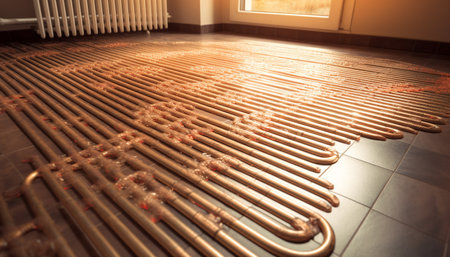 The modern architecture industry uses metal equipment for construction indoors generated by artificial intelligenceの素材