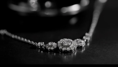 Shiny gemstones adorn elegant jewelry for a touch of glamor generated by artificial intelligenceの素材