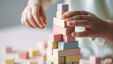 Building creativity and intelligence through playful construction with toy blocks generated by artificial intelligenceの素材